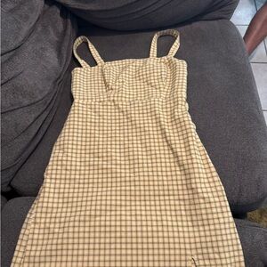Hollister Yellow Plaid Mini Dress